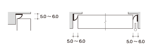 植毛7 E 2 片開き戸三方枠 ピンチブロック株式会社